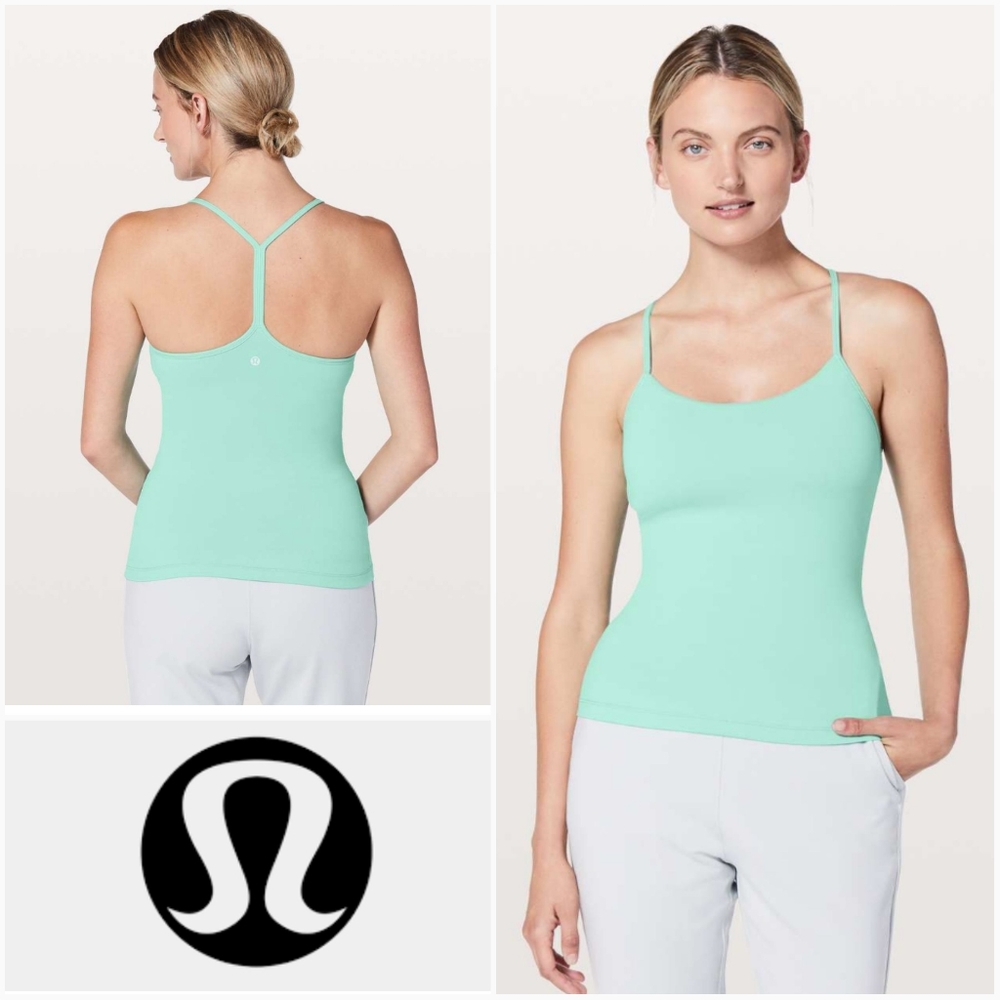 LULULEMON 4 Power Pose Tank Washed Marsh W1AMXS Size 4